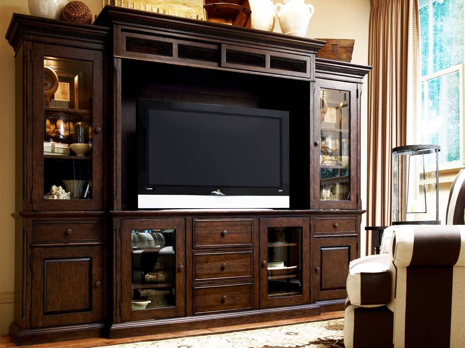 Excellent Polished Wood Enclosed Tv Cabinets For Flat Screens With In Enclosed Tv Cabinets With Doors (View 14 of 15)