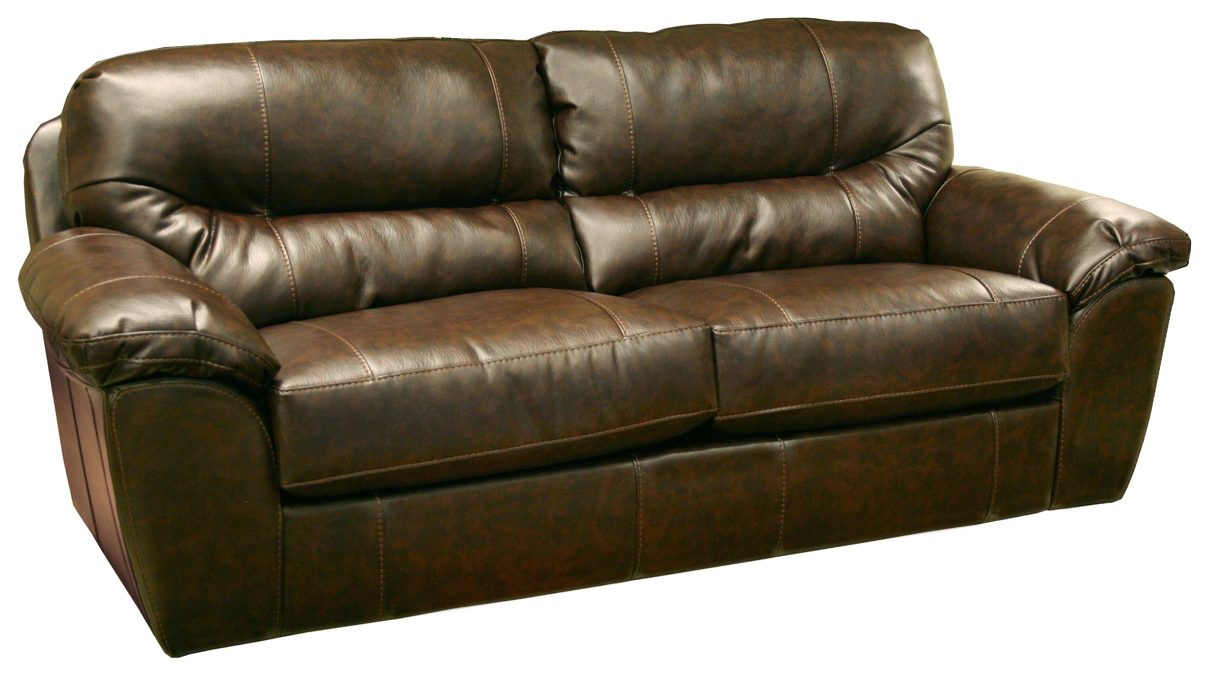 Faux Leather Casual And Comfortable Family Room Sofa Sleeper Throughout Faux Leather Sleeper Sofas (View 15 of 15)