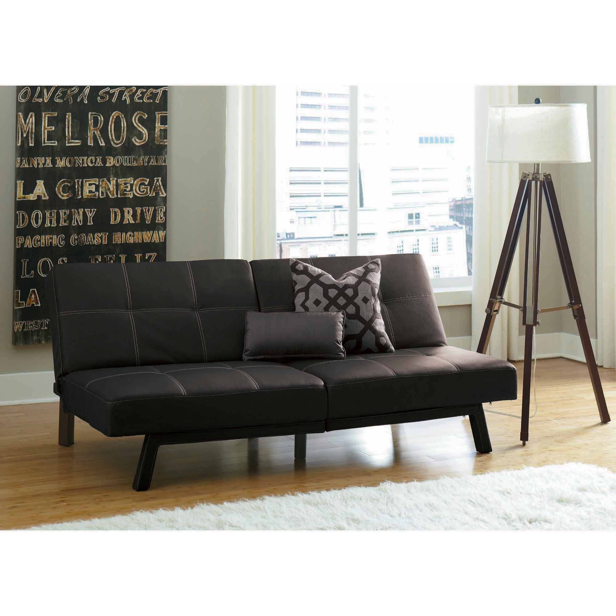 Faux Leather Convertible Sofa Bed | Centerfieldbar Inside Faux Leather Futon Sofas (View 7 of 15)