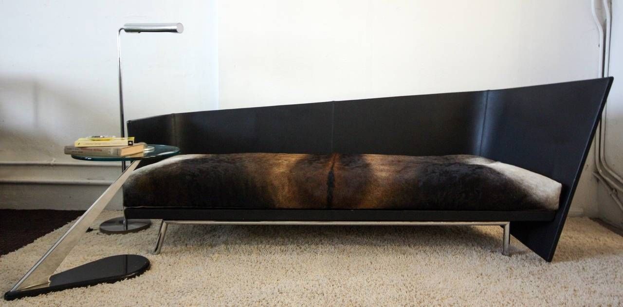Felicerossi Asymmetrical Leather Wrapped Argentine Cowhide Modern Throughout Cowhide Sofas (Photo 10 of 15)