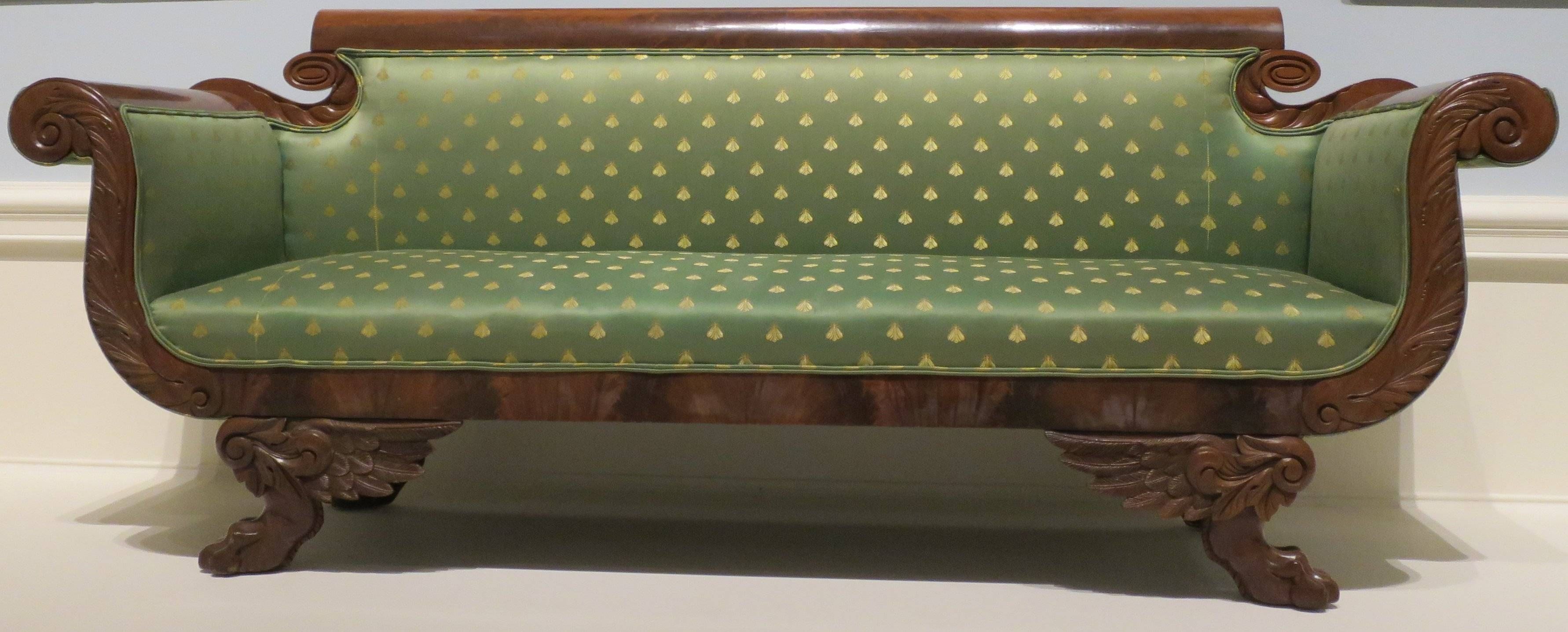 File:american Empire Style Sofa, C. 1820 30, Wood, Mahogany Veneer Throughout Bench Style Sofas (Photo 15 of 15)