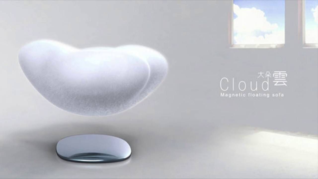 Floating Cloud Couch – Youtube Regarding Magnetic Floating Sofas (View 11 of 15)