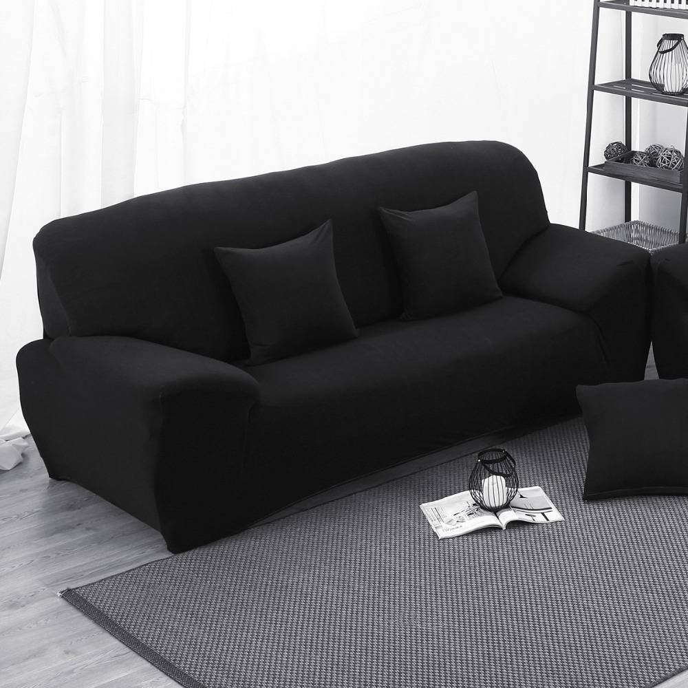 Furniture: Cool Stretch Sofa Covers To Protect And Renew Your Sofa Regarding Black Sofa Slipcovers (Photo 1 of 15)