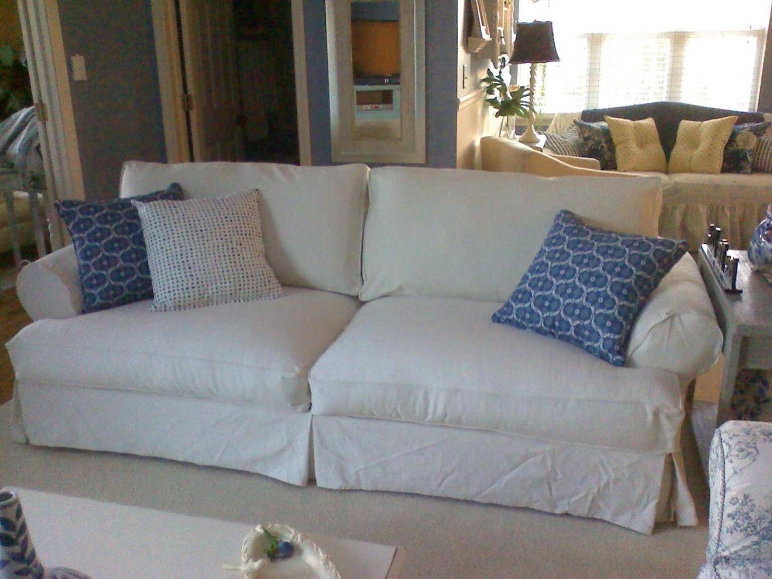 Furniture: Denim Sofas | Sofa Washable Covers | Denim Sofa Slipcover In Denim Sofa Slipcovers (Photo 9 of 15)