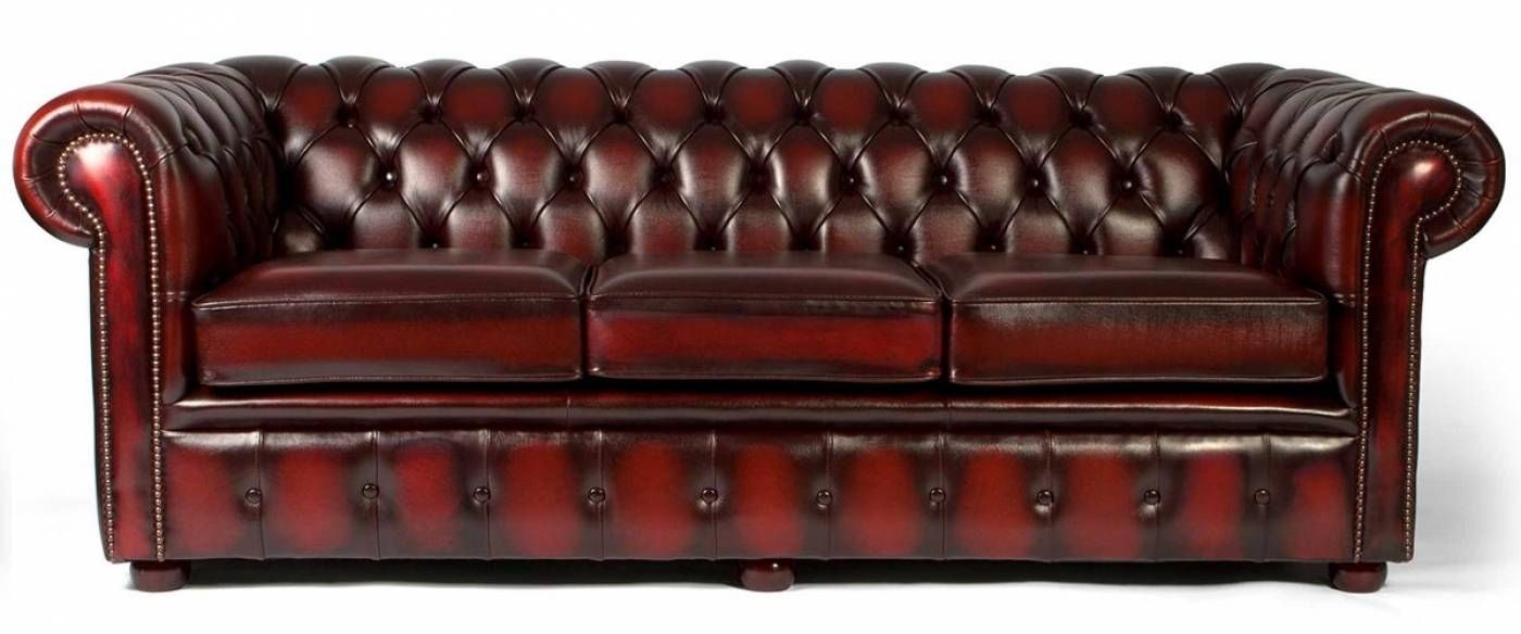 Furniture: Have A Luxury Living Room With The Elegant Chesterfield In Red Leather Chesterfield Chairs (Photo 2 of 15)