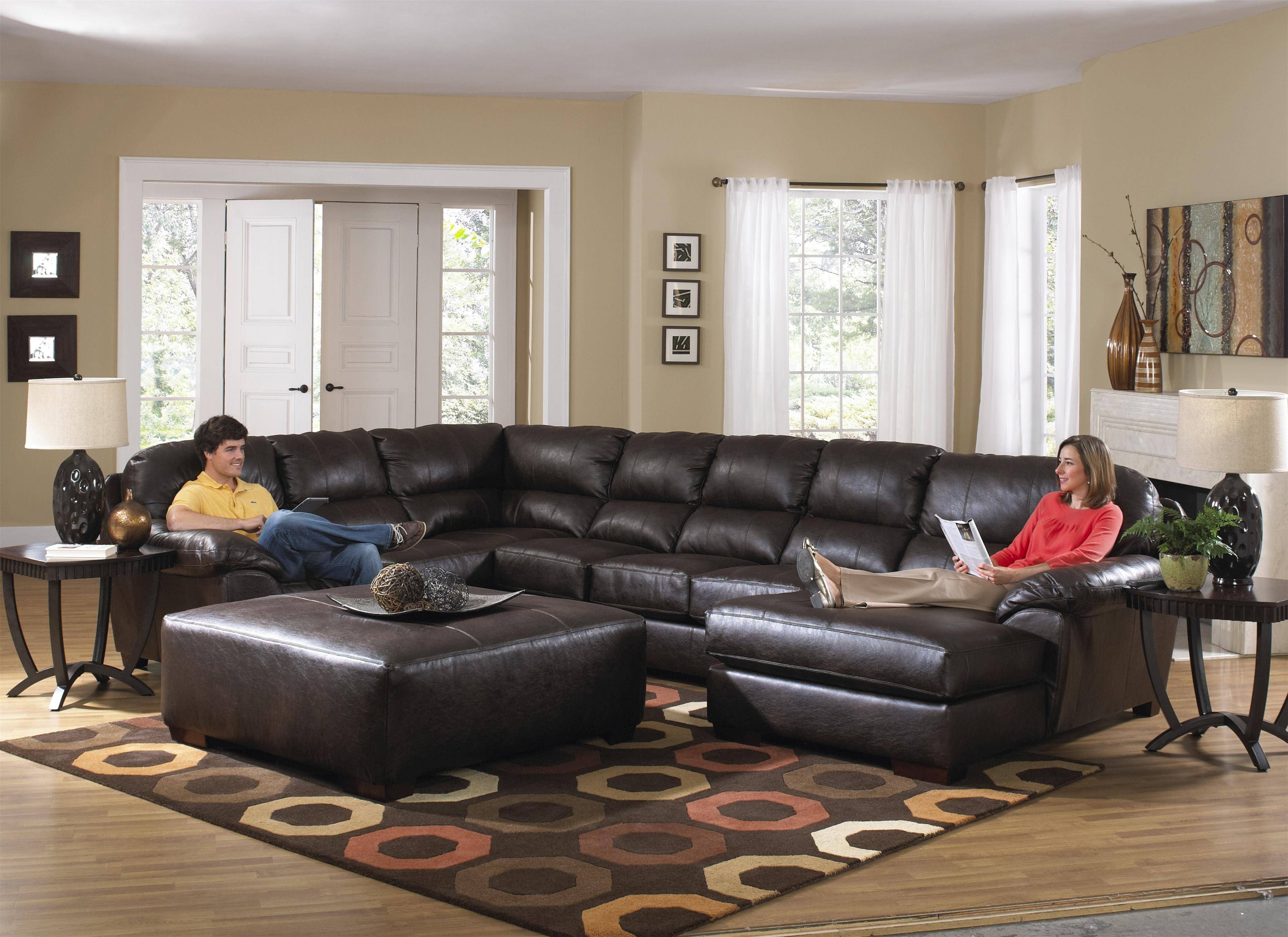 Furniture: Interesting Living Room Interior Using Large Sectional Intended For Big Comfy Sofas (View 8 of 15)