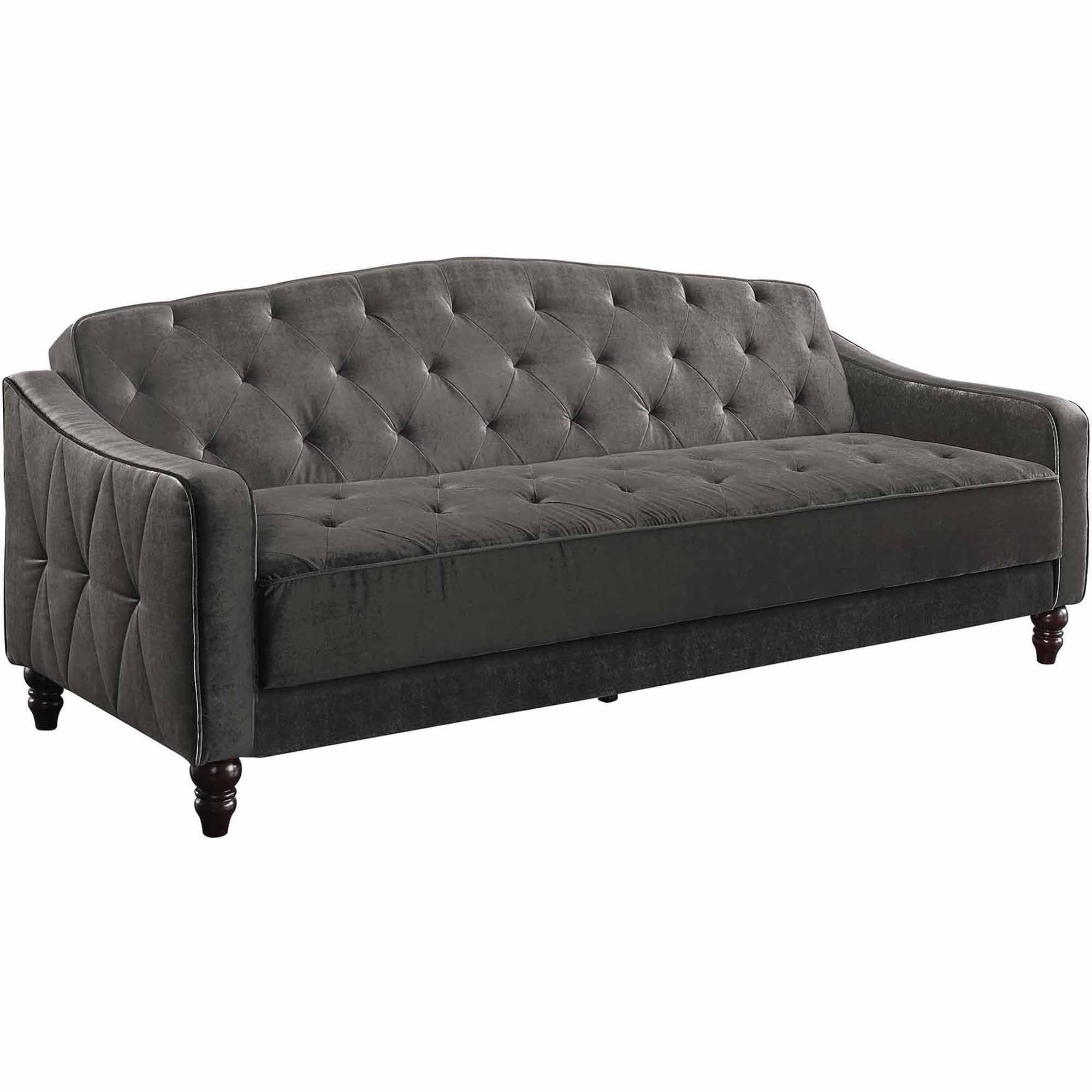 Furniture: Loveseat Walmart | Ava Velvet Tufted Sleeper Sofa With Ava Velvet Tufted Sleeper Sofas (View 13 of 15)