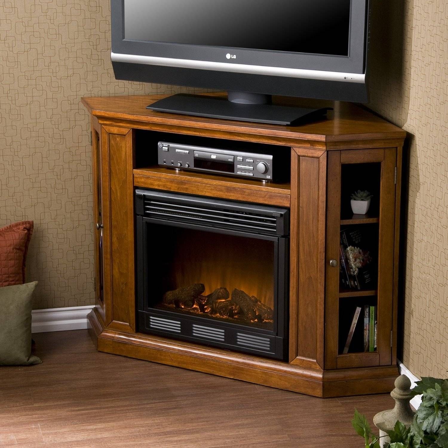 Furniture. Modern Corner Tv Stand Combined With Varnished Harwood Inside Dark Brown Corner Tv Stands (Photo 15 of 15)
