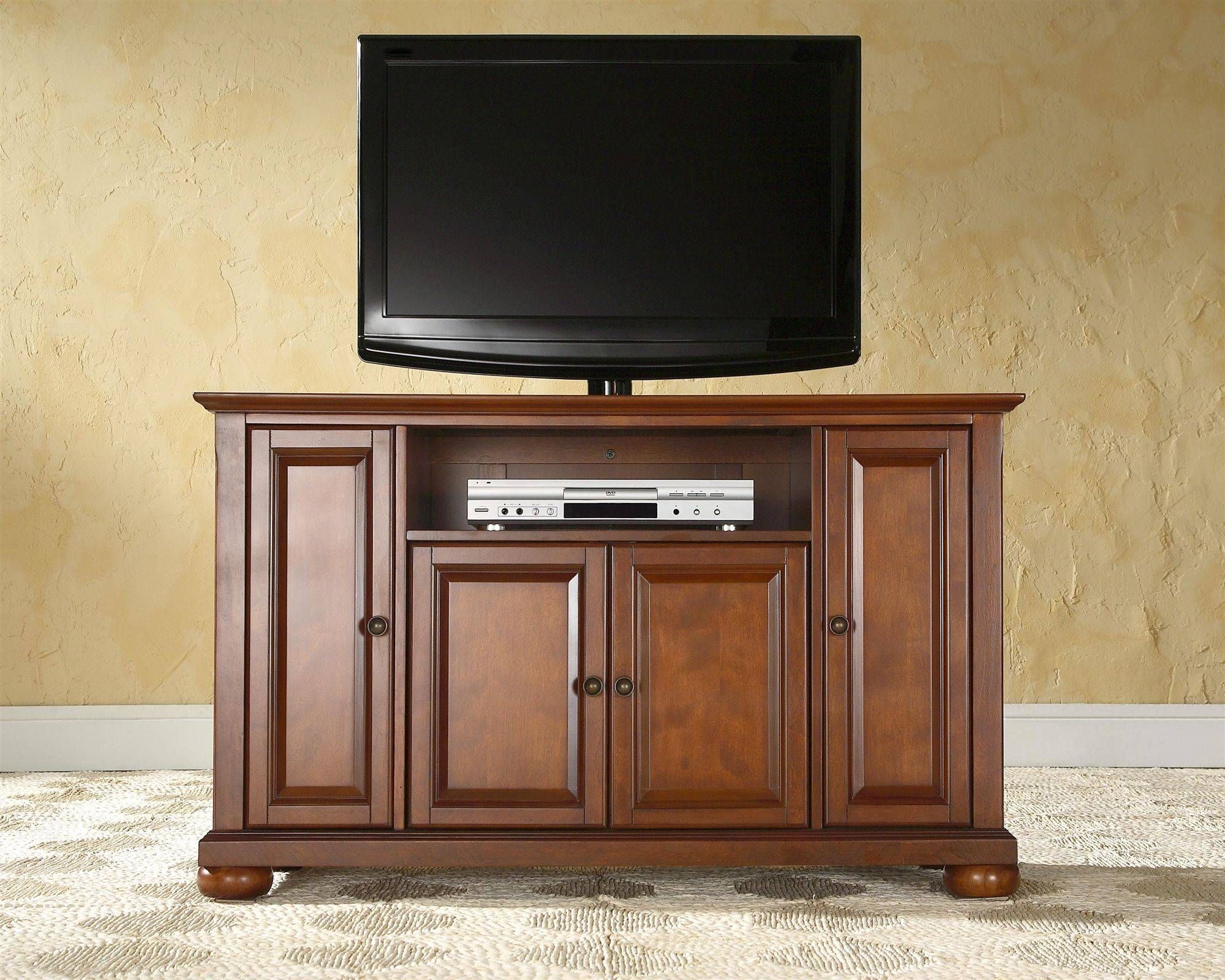 Furniture. Modern Tv Black Tv Stand With Chromed Metal Leg Throughout Corner Tv Cabinets For Flat Screens With Doors (Photo 5 of 15)