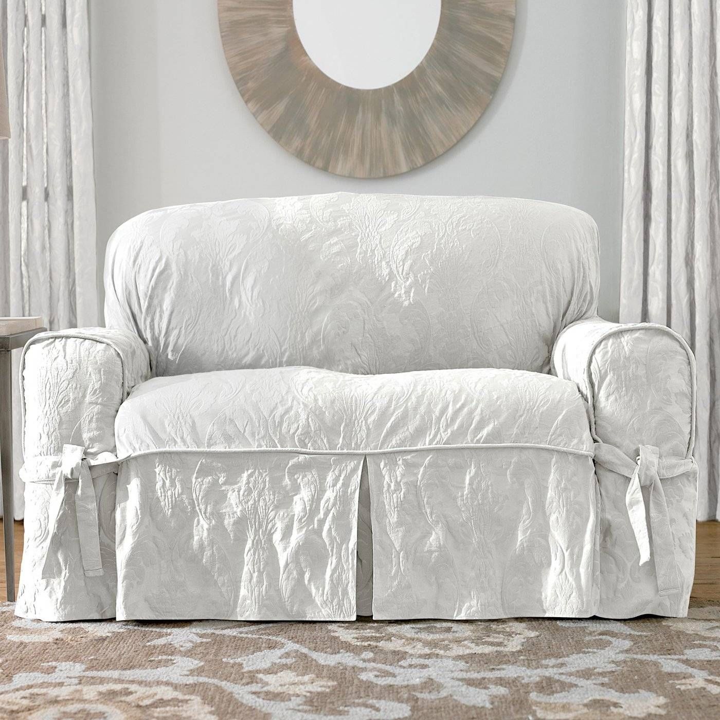 Furniture: Slipcovers For Loveseats | Slipcovers For Sofa And For Shabby Chic Sofas Covers (Photo 14 of 15)