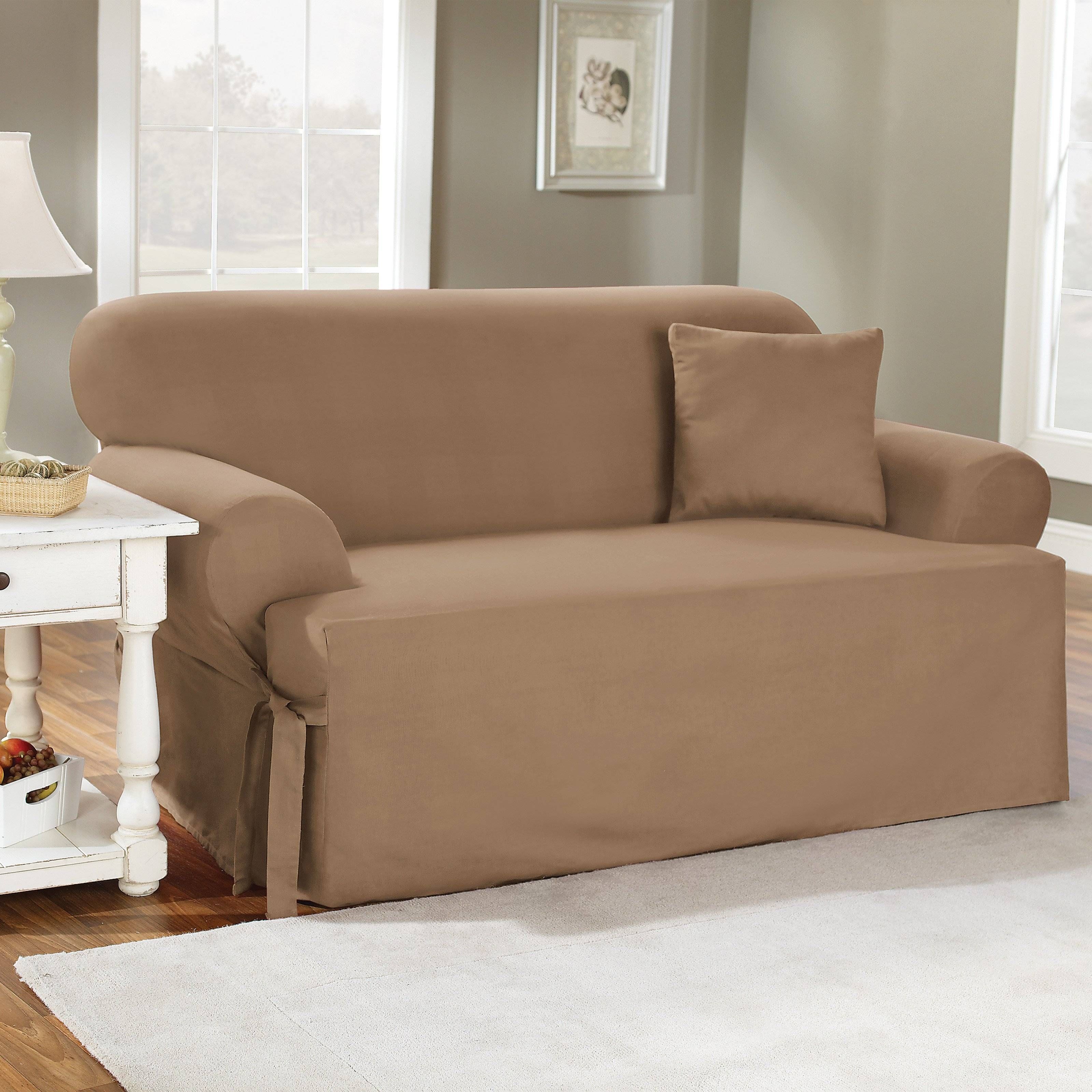 Furniture & Sofa: Stunning Sure Fit Sofa Covers Design For Regarding Armless Sofa Slipcovers (Photo 8 of 15)