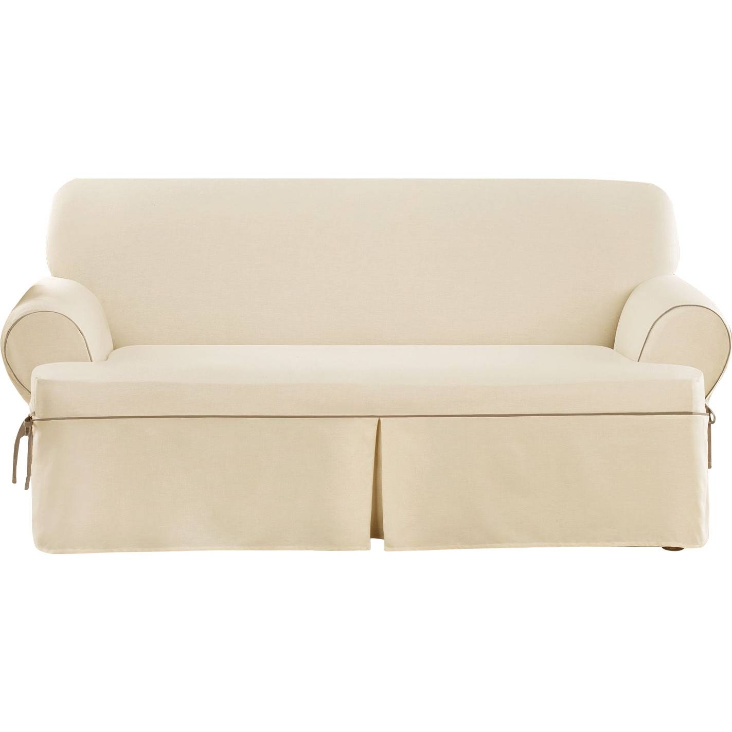 Furniture & Sofa: T Cushion Sofa Slipcover | Surefit Couch Covers Inside T Cushion Slipcovers For Large Sofas (Photo 1 of 15)