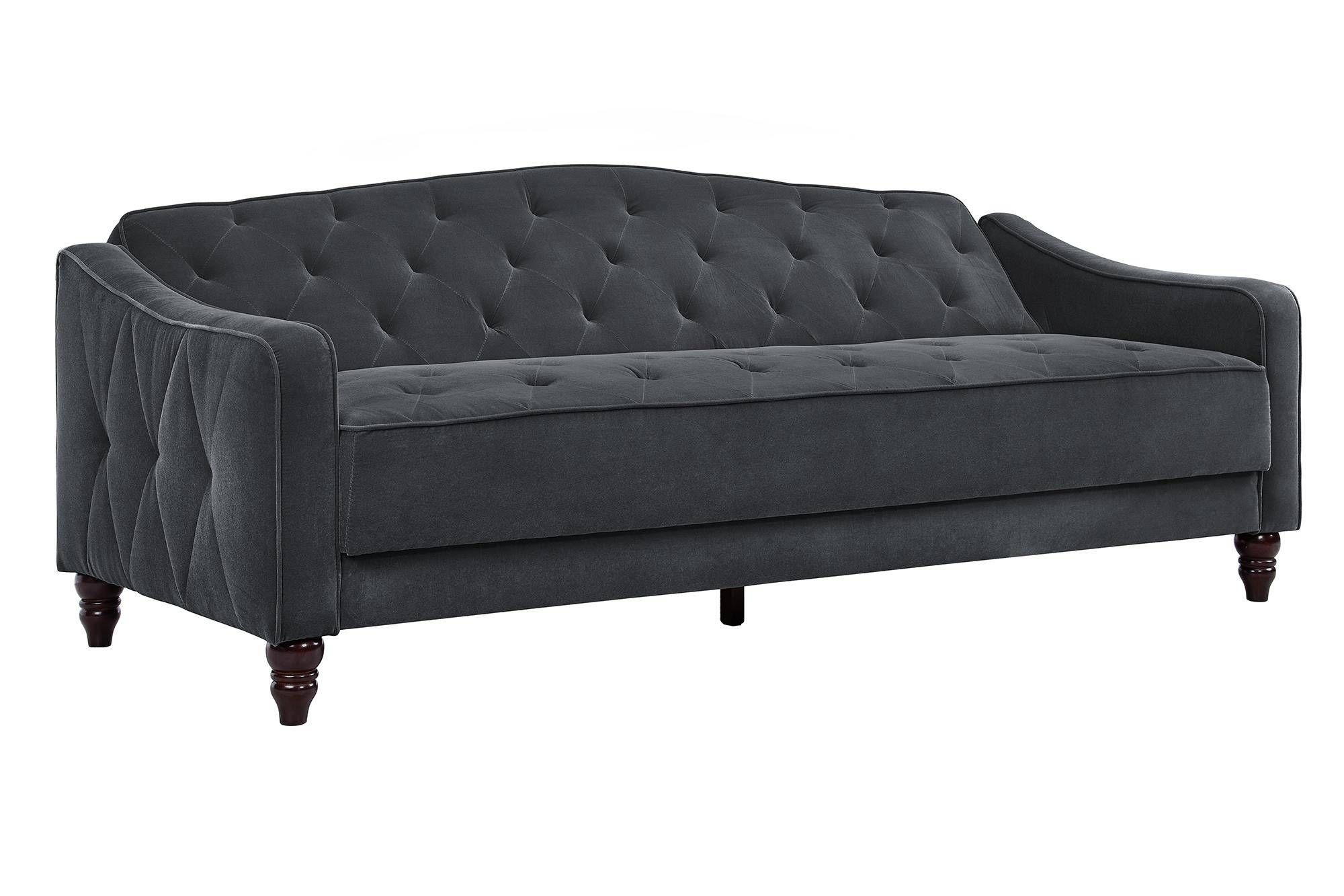 Furniture: Walmart Pull Out Sofa | Velour Couch | Ava Velvet Regarding Ava Tufted Sleeper Sofas (View 4 of 15)