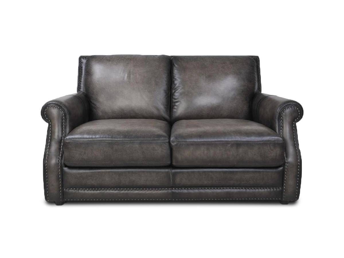 Futura Leather Fusion Fusion Charcoal Leather Sofa – Great In Charcoal Grey Leather Sofas (View 10 of 15)