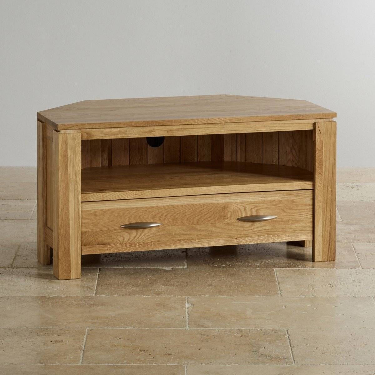 Galway Corner Tv + Dvd Cabinet In Solid Oak | Oak Furniture Land Regarding Solid Oak Tv Cabinets (View 12 of 15)