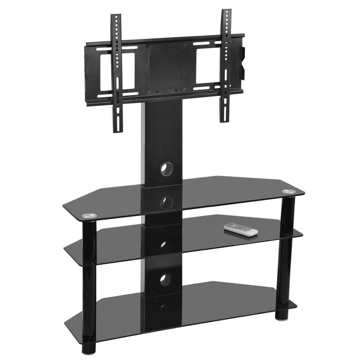 Glass Tv Stands | Ebay Intended For Black Glass Tv Stands (Photo 14 of 15)