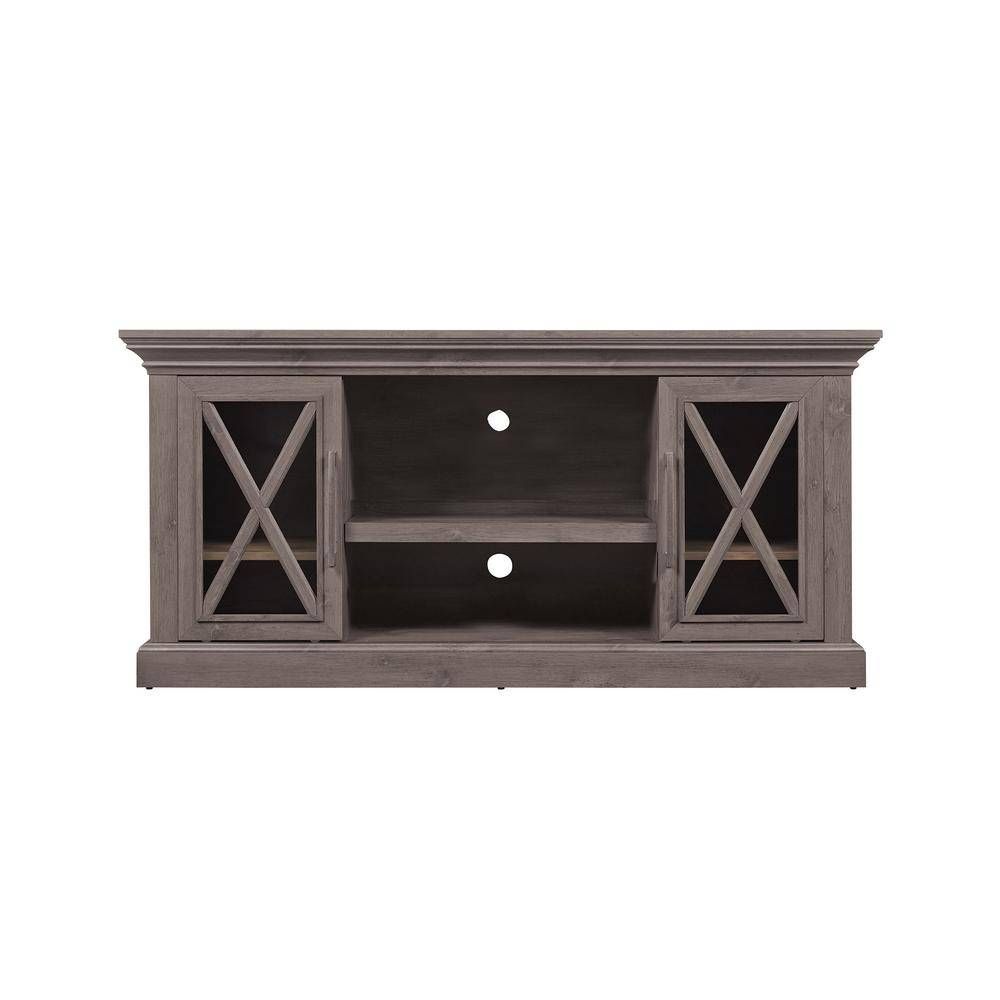Gray – Tv Stands – Living Room Furniture – The Home Depot Intended For Rustic 60 Inch Tv Stands (View 11 of 15)