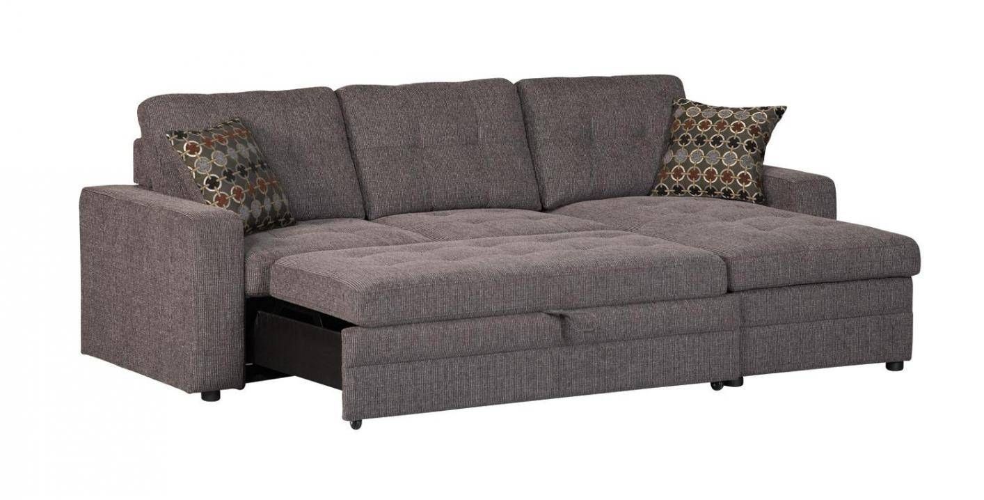 Gus Black Fabric Sectional Sleeper Sofa – Steal A Sofa Furniture In Los Angeles Sleeper Sofas (View 2 of 15)