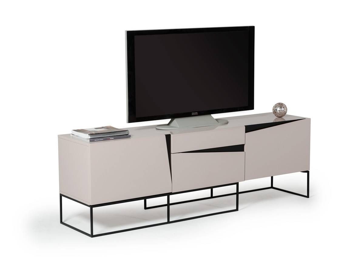 Hope Modern Grey Gloss Tv Stand Within Gloss Tv Stands (View 9 of 15)