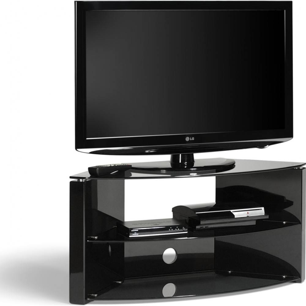 Ideal For Corner Installations; Simple Tension Rod Assembly In Techlink Bench Corner Tv Stands (Photo 1 of 15)