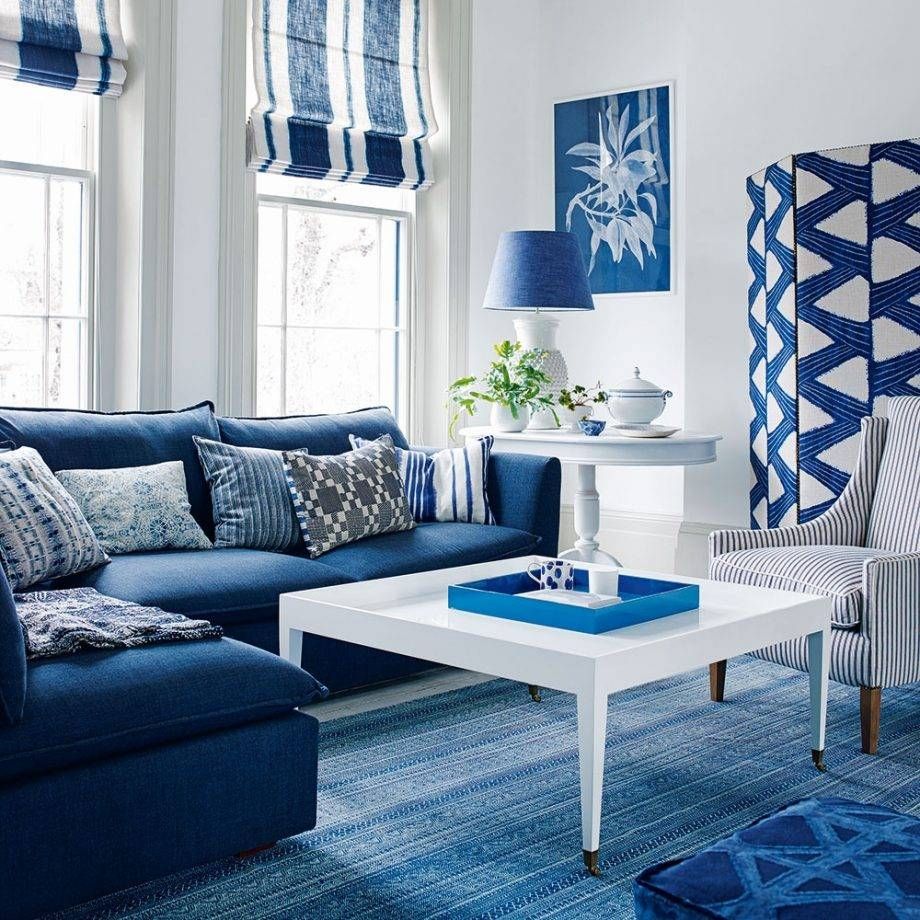 Ideas: Blue Sofa Living Room Design (View 1 of 15)