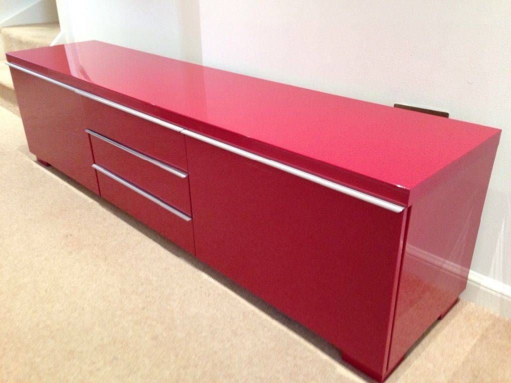 Ikea Besta Burs High Gloss Red Tv Unit | In Baillieston, Glasgow For Red Tv Cabinets (View 15 of 15)