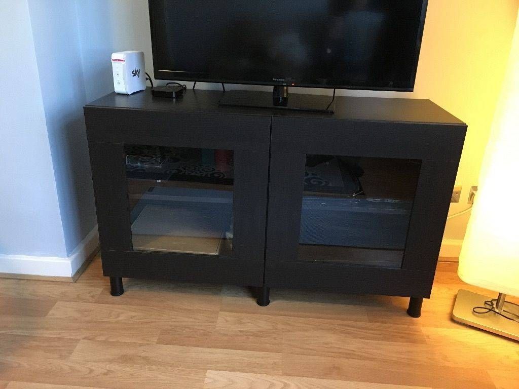 Ikea Besta Tv Stand With Glass Doors, Table, Entertainment Center Within Tv Cabinets With Glass Doors (View 9 of 15)
