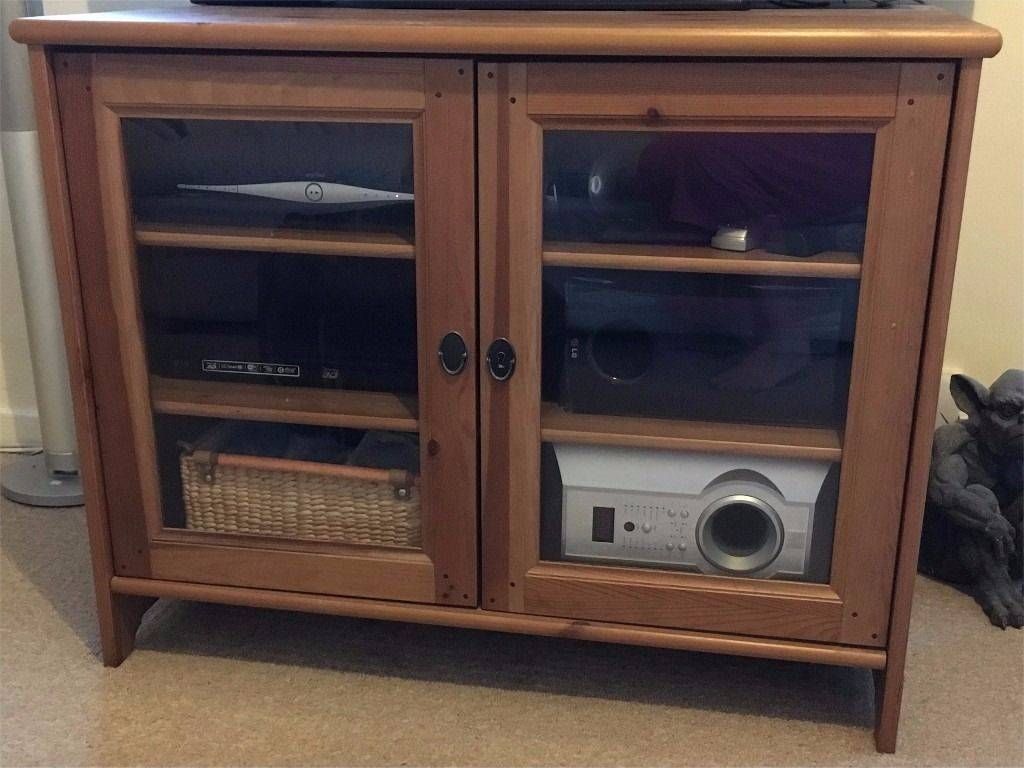 Ikea Leksvik Antique Pine Tv Cabinet With Glass Doors (and Key With Regard To Tv Cabinets With Glass Doors (View 1 of 15)