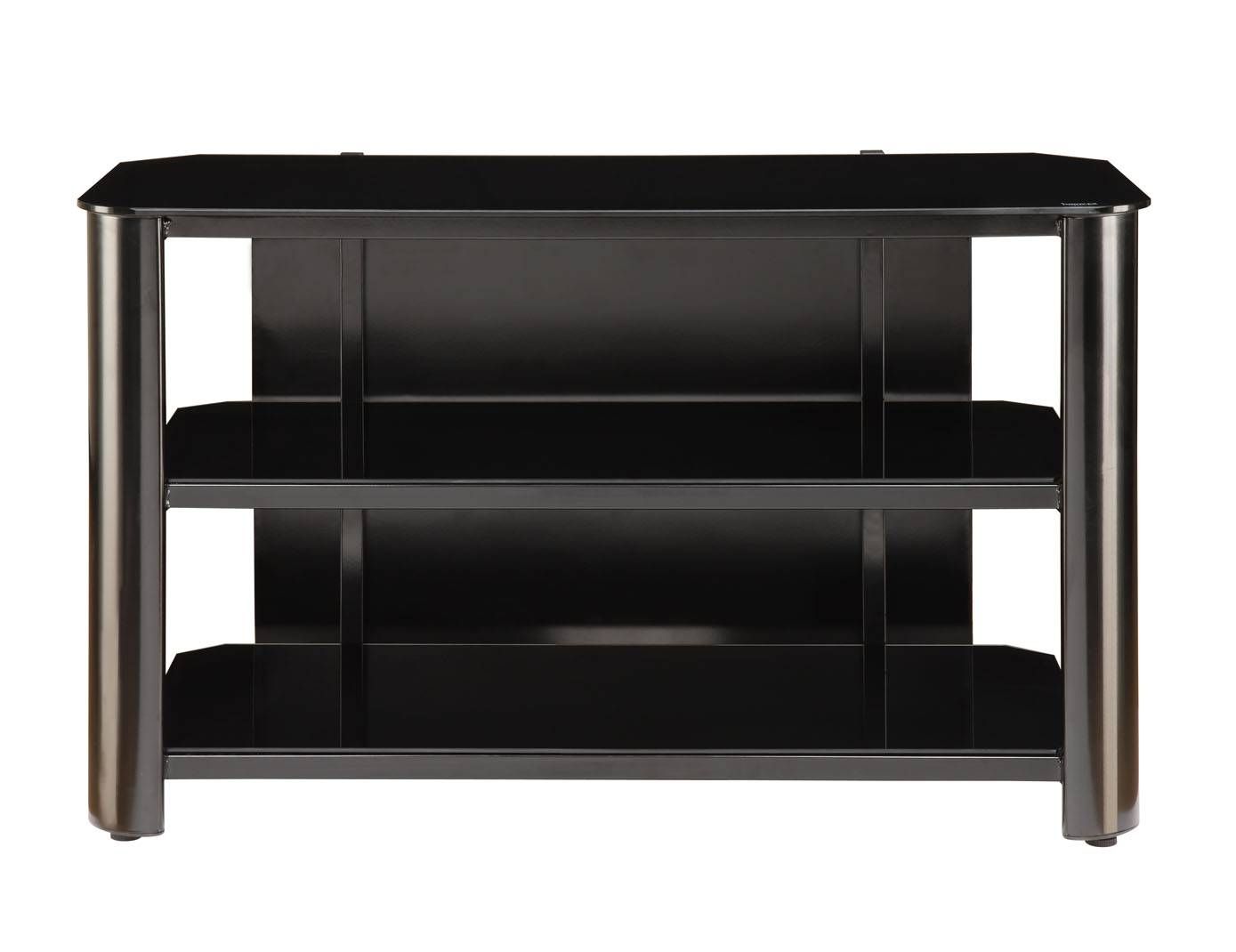 Innovex Black Glass Tv Stand Tpt42g29 Regarding Black Glass Tv Stands (View 2 of 15)