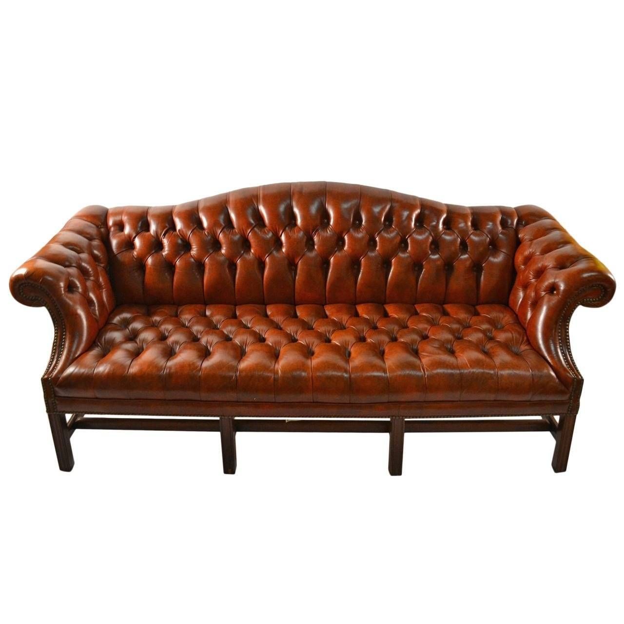 Leather Camel Back Sofa At 1stdibs Throughout Camelback Leather Sofas (View 4 of 15)