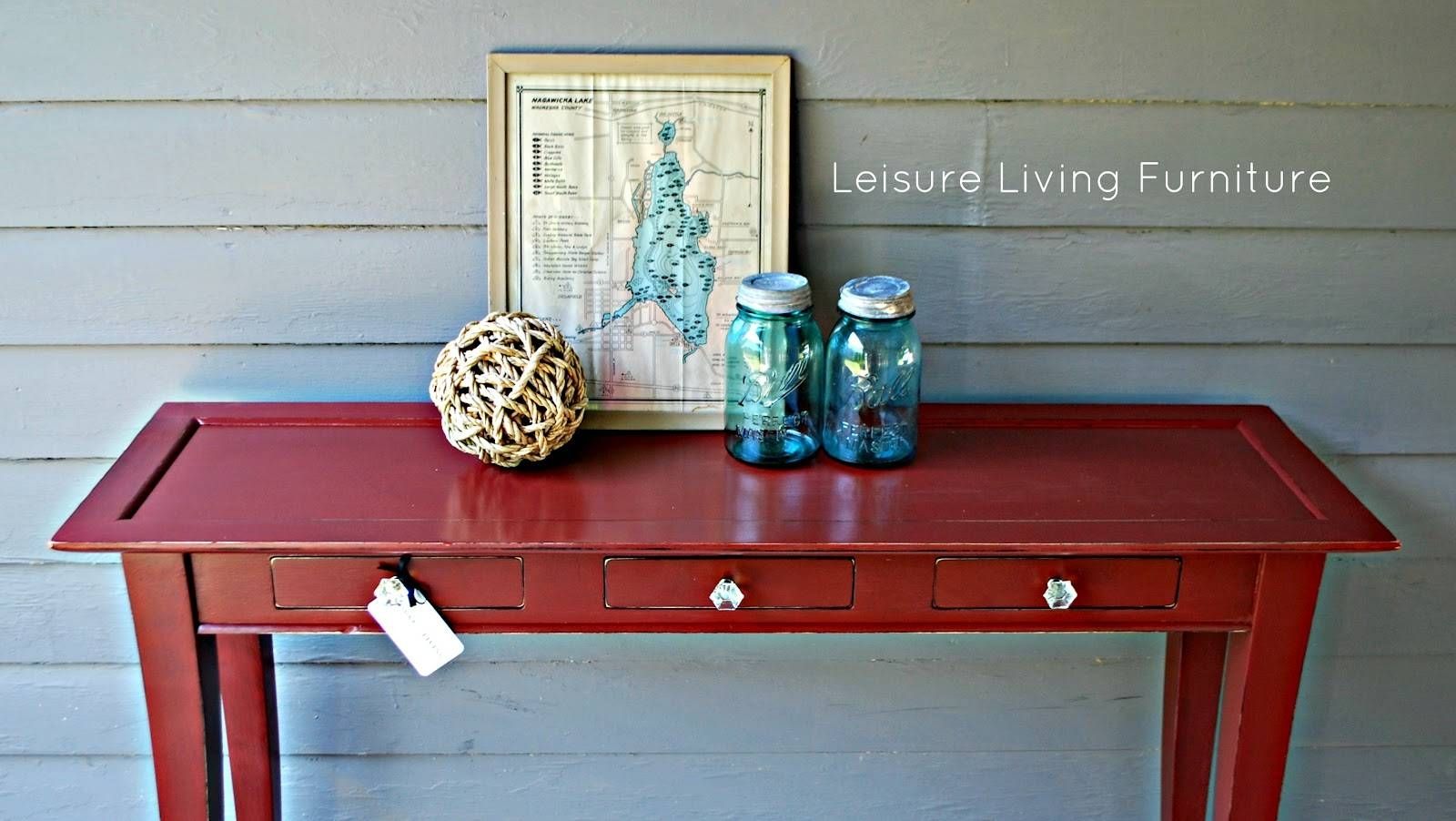 Leisure Living: Primer Red Sofa Table Intended For Red Sofa Tables (Photo 1 of 15)