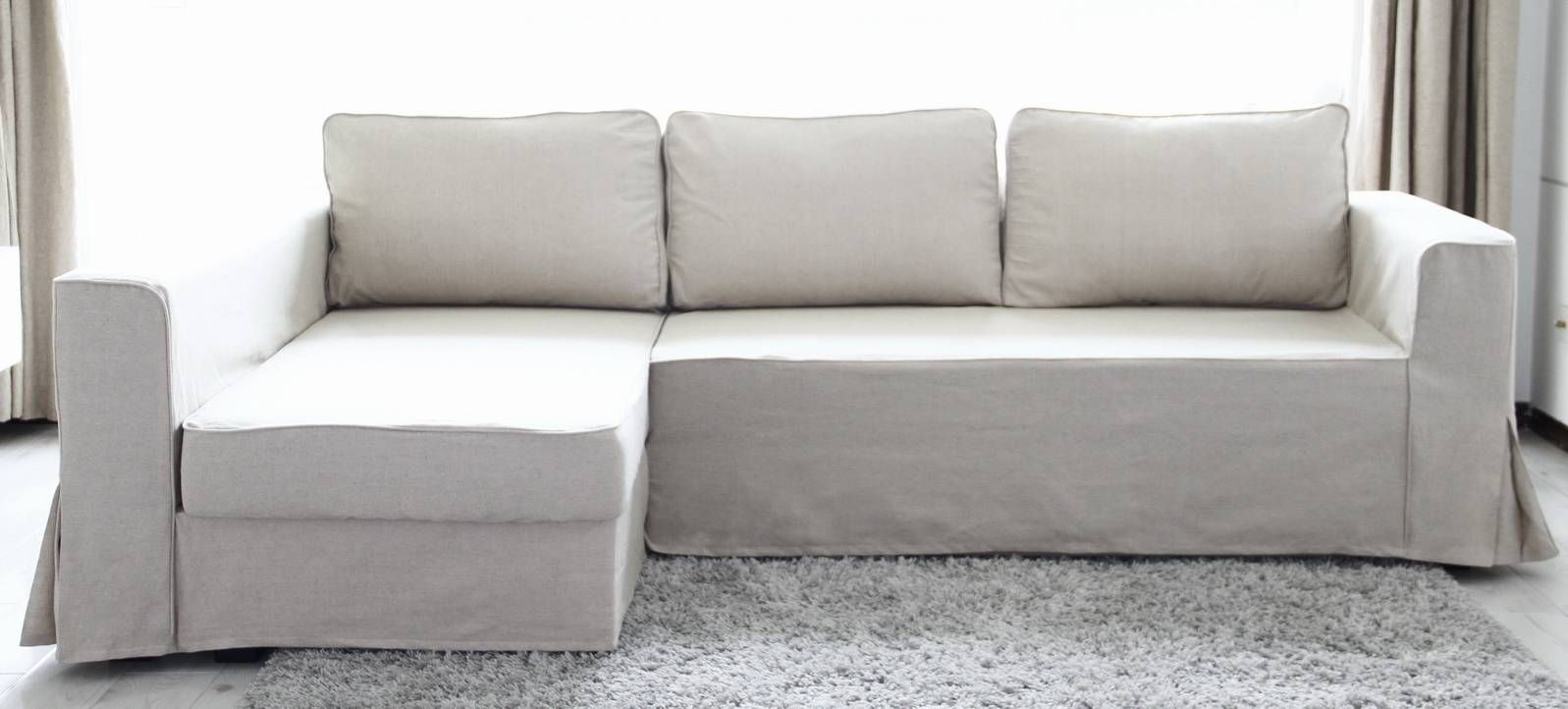 Loose Fit Linen Manstad Sofa Slipcovers Now Available Inside Slipcovers For Chaise Lounge Sofas (View 1 of 15)