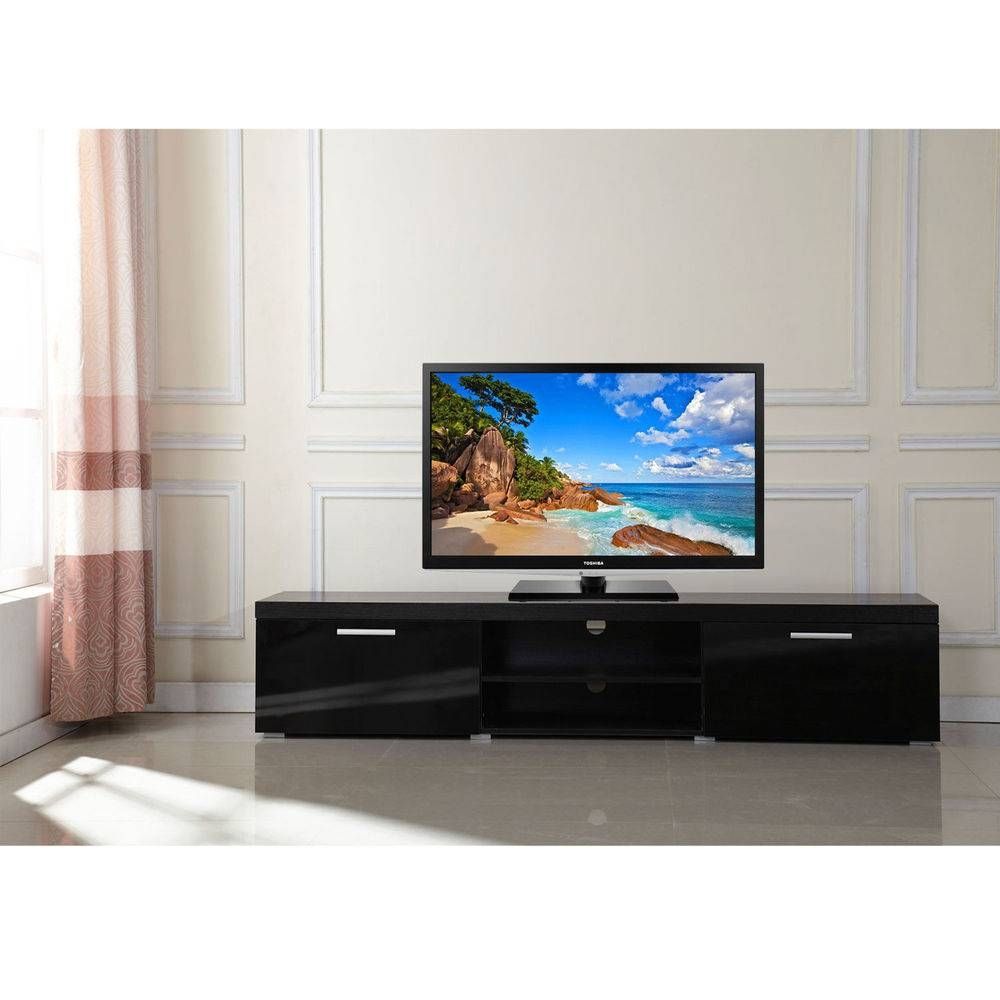 Low Tv Stand | Ebay With Regard To Long Black Tv Stands (View 1 of 15)