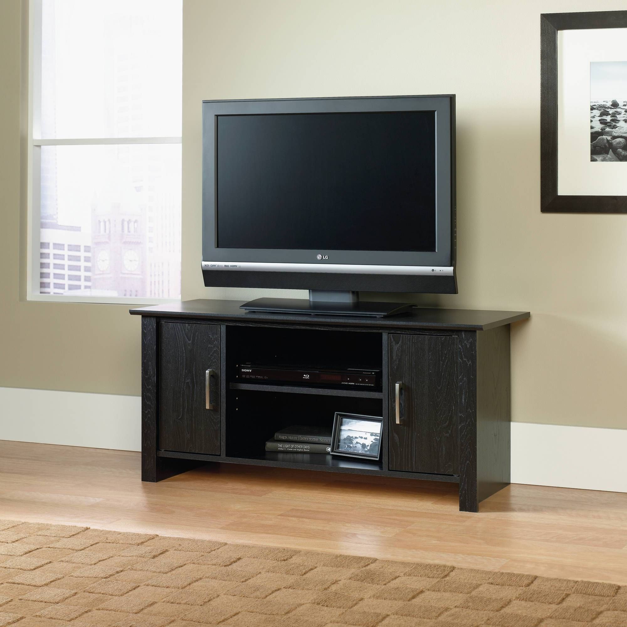 Mainstays Tv Stand For Flat Screen Tvs Up To 47", Multiple Finish Intended For Tv Stands For 43 Inch Tv (View 1 of 15)