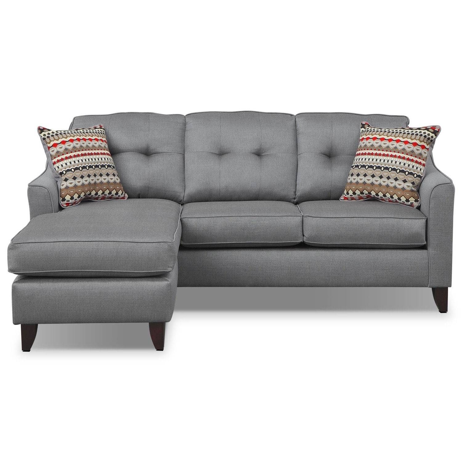 Marco Chaise Sofa – Gray | American Signature Furniture In Chaise Sofas (Photo 1 of 15)
