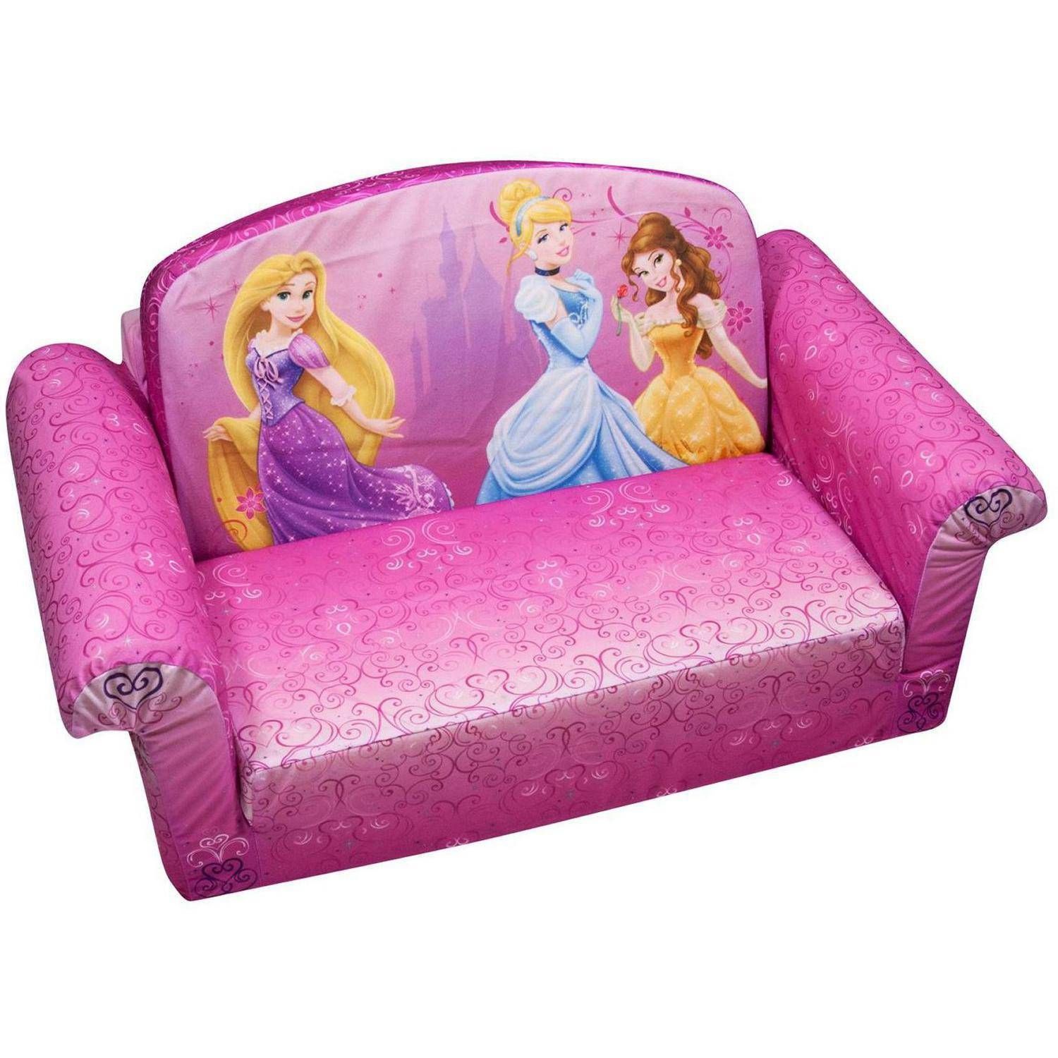 Marshmallow 2 In 1 Flip Open Sofa, Disney Princess – Walmart Inside Disney Sofas (View 2 of 15)