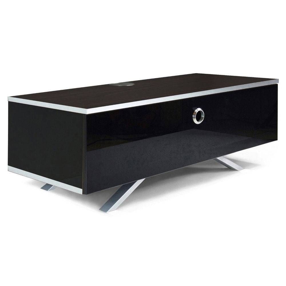 Mda Designs Cubic Hybrid Black Beam Thru 26" 52" Lcd/ Led/ Oled Tv Regarding Beam Thru Tv Cabinet (View 11 of 15)