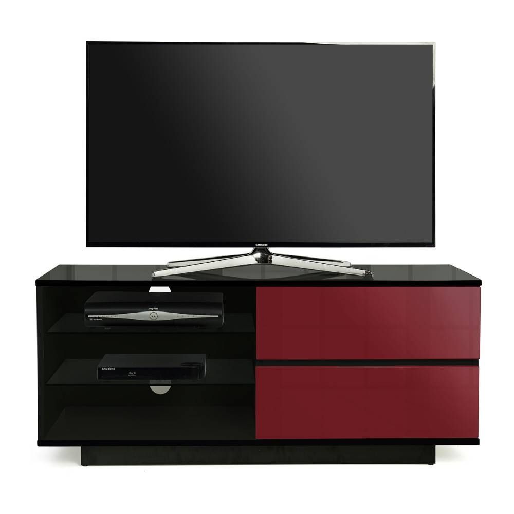 Mda Designs Gallus 1100 Black & Red Tv Stand With Regard To Black And Red Tv Stands (View 4 of 15)