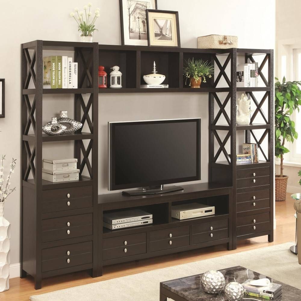 Media Tower For Tv Stands With 3 Drawers And 3 Shelves/bookshelf Intended For Tv Stands With Drawers And Shelves (View 1 of 15)