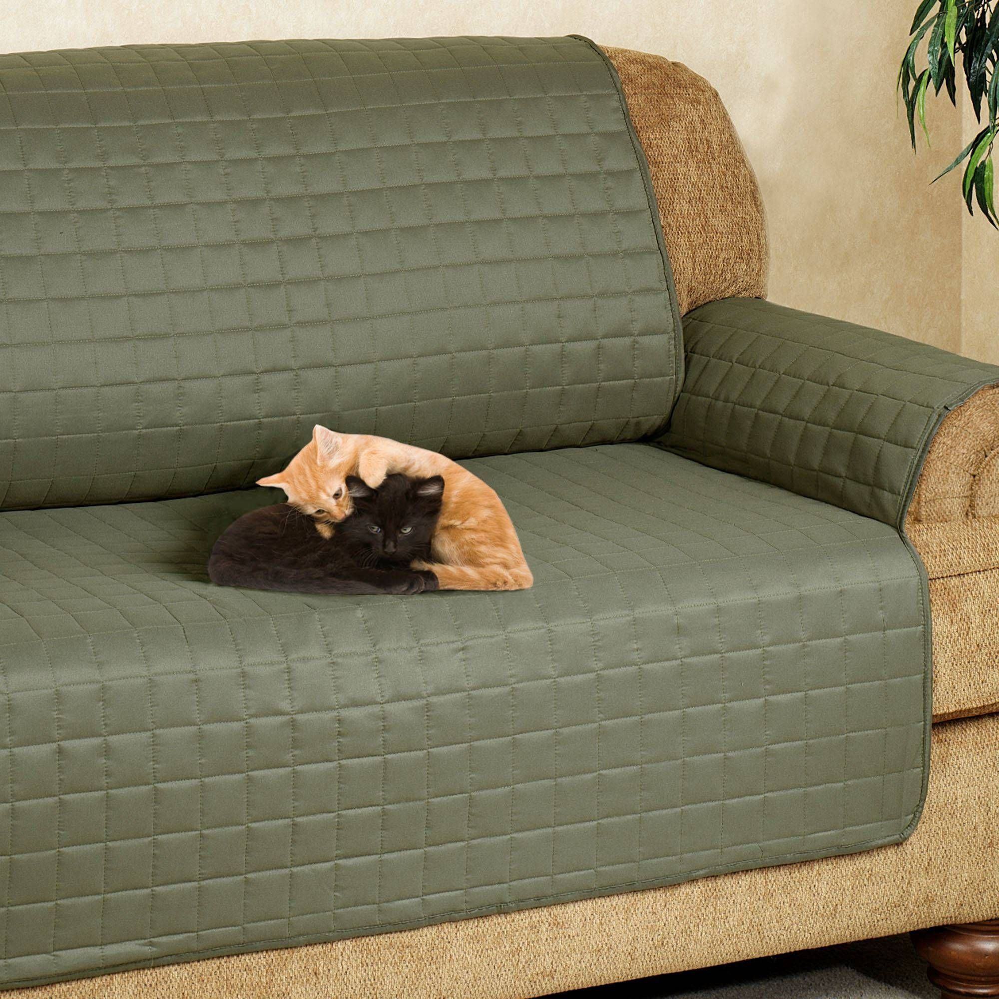 Microfiber Pet Furniture Covers With Tuck In Flaps Inside Pet Proof Sofa Covers (Photo 12 of 15)