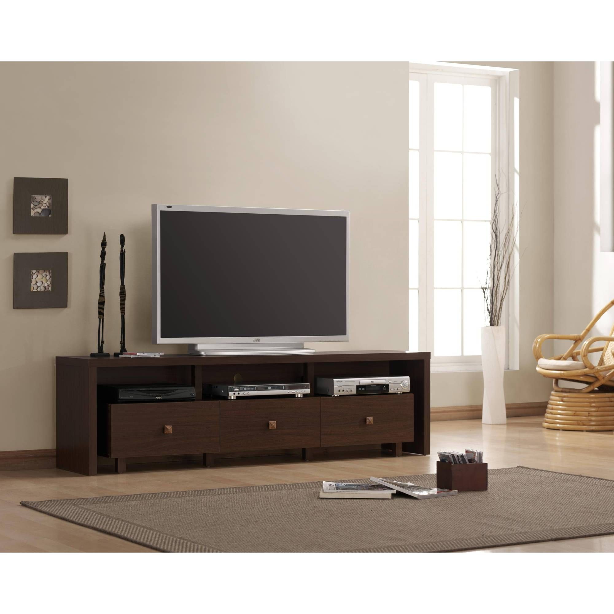 Millennium Tv Stand For Tvs Up To 55", Roasted Cherry – Walmart Inside Rectangular Tv Stands (Photo 13 of 15)