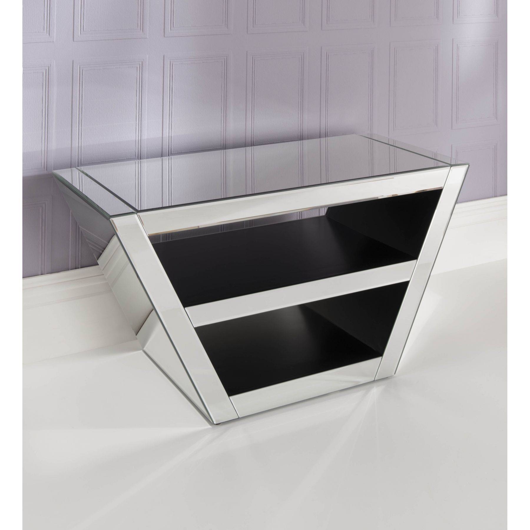 Mirrored Tv Cabinet | Venetian Glass Tv Stand | Homesdirect365 Within Mirror Tv Cabinets (Photo 1 of 15)