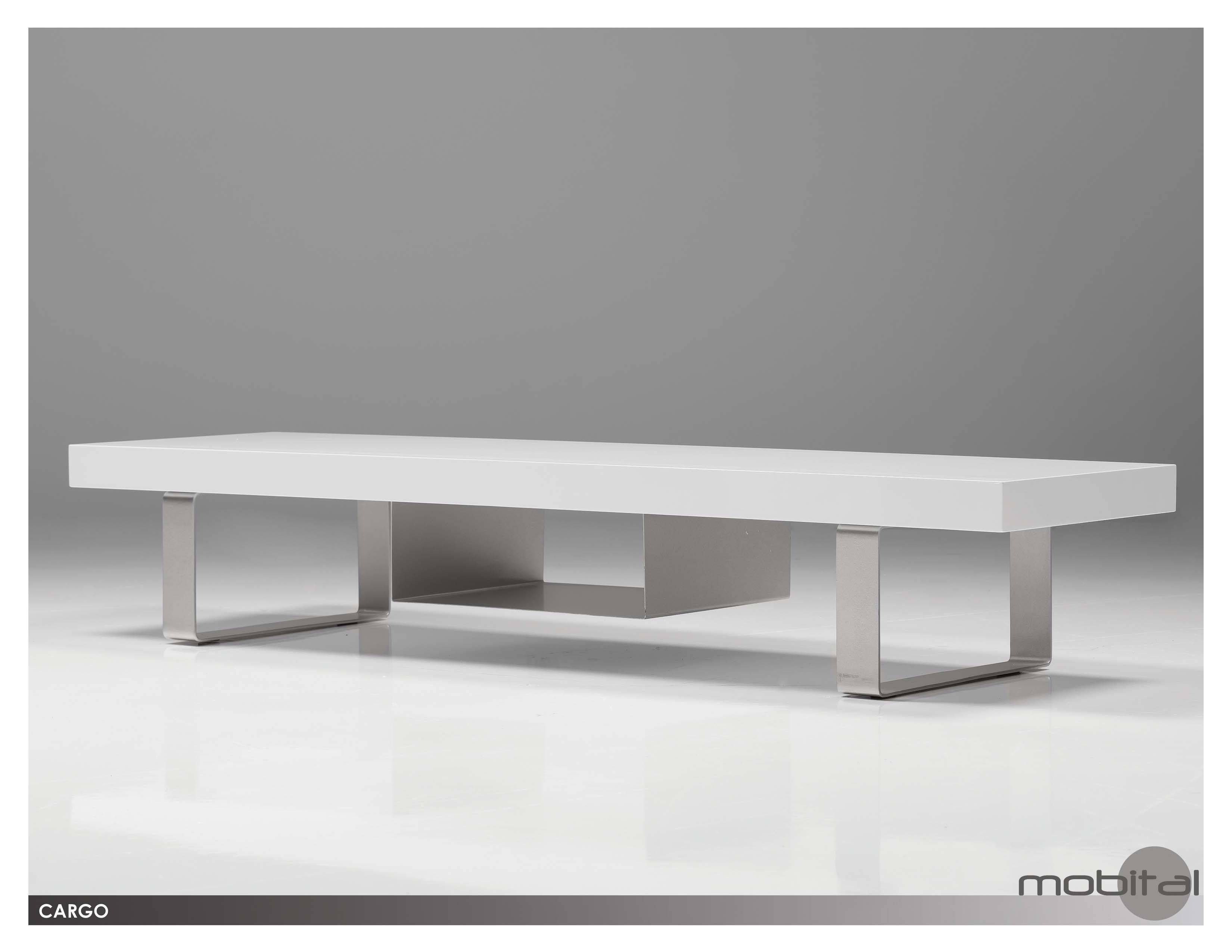 Mobital Cargo Modern White Tv Stand Modern Furnishings In Modern White Tv Stands (View 2 of 15)