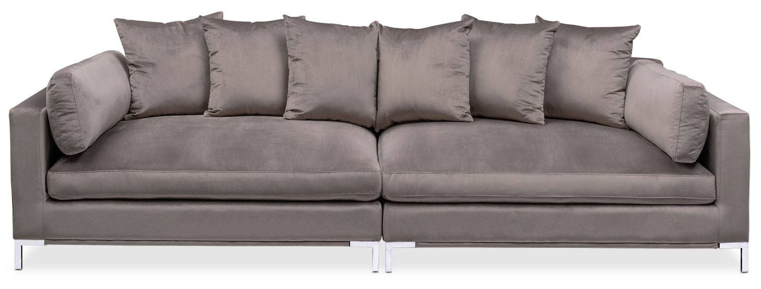 Moda 2 Piece Sofa – Oyster | Value City Furniture Throughout 2 Piece Sofas (Photo 1 of 15)