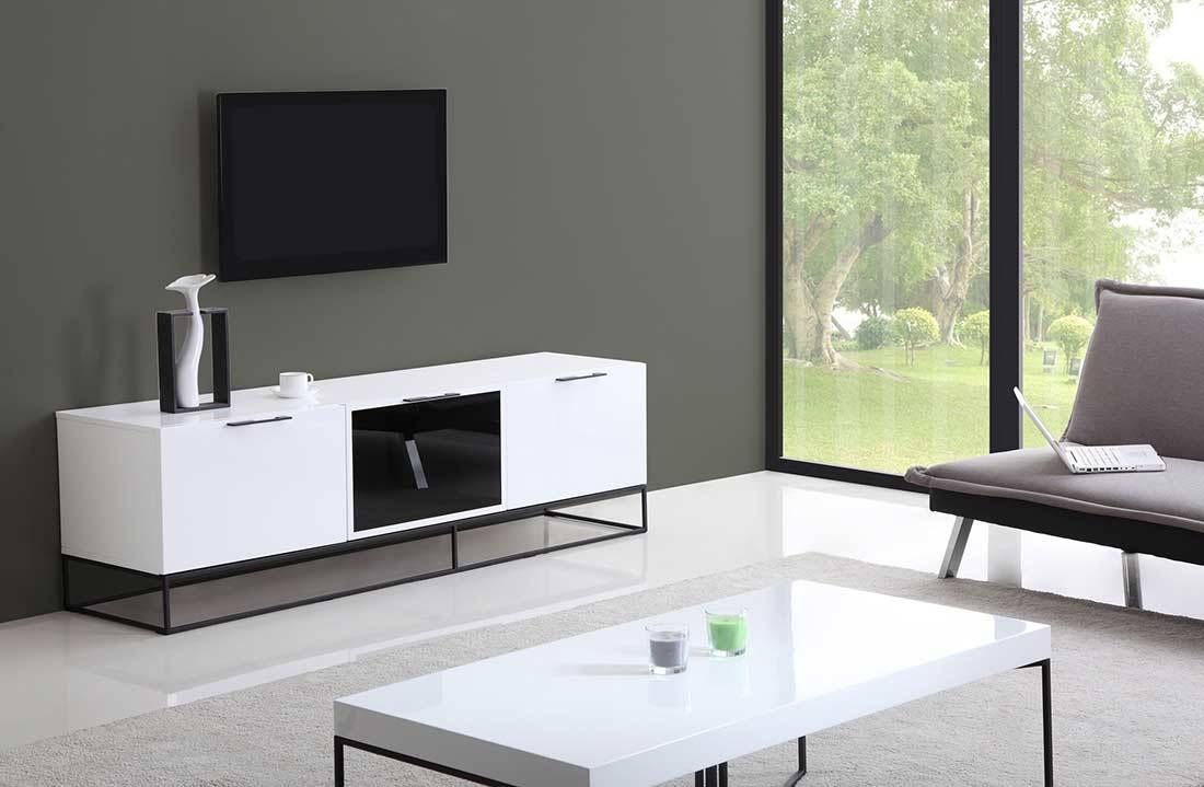 Featured Photo of Top 15 of White and Black Tv Stands