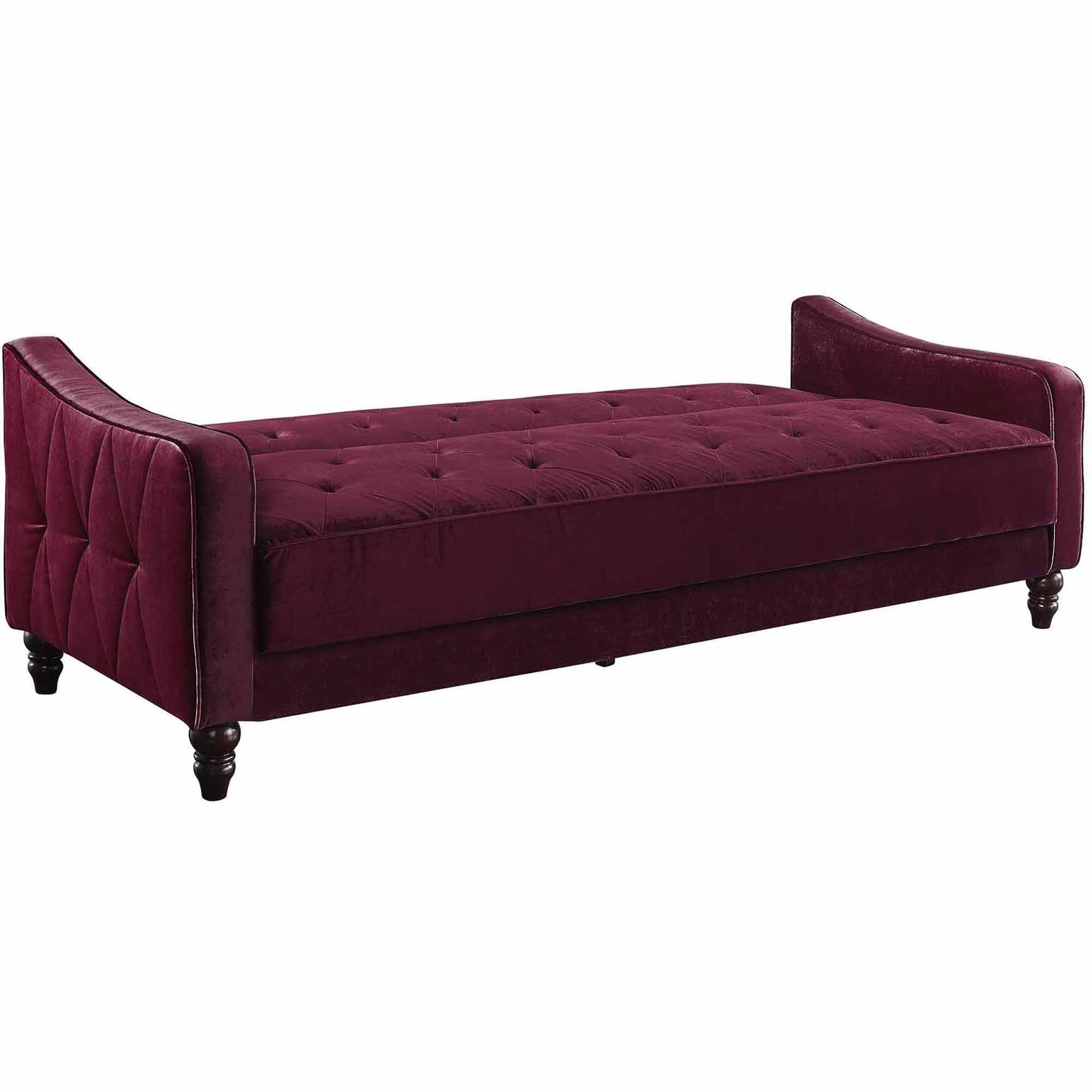 Novogratz Vintage Tufted Sofa Sleeper Ii, Multiple Colors Intended For Ava Velvet Tufted Sleeper Sofas (View 12 of 15)