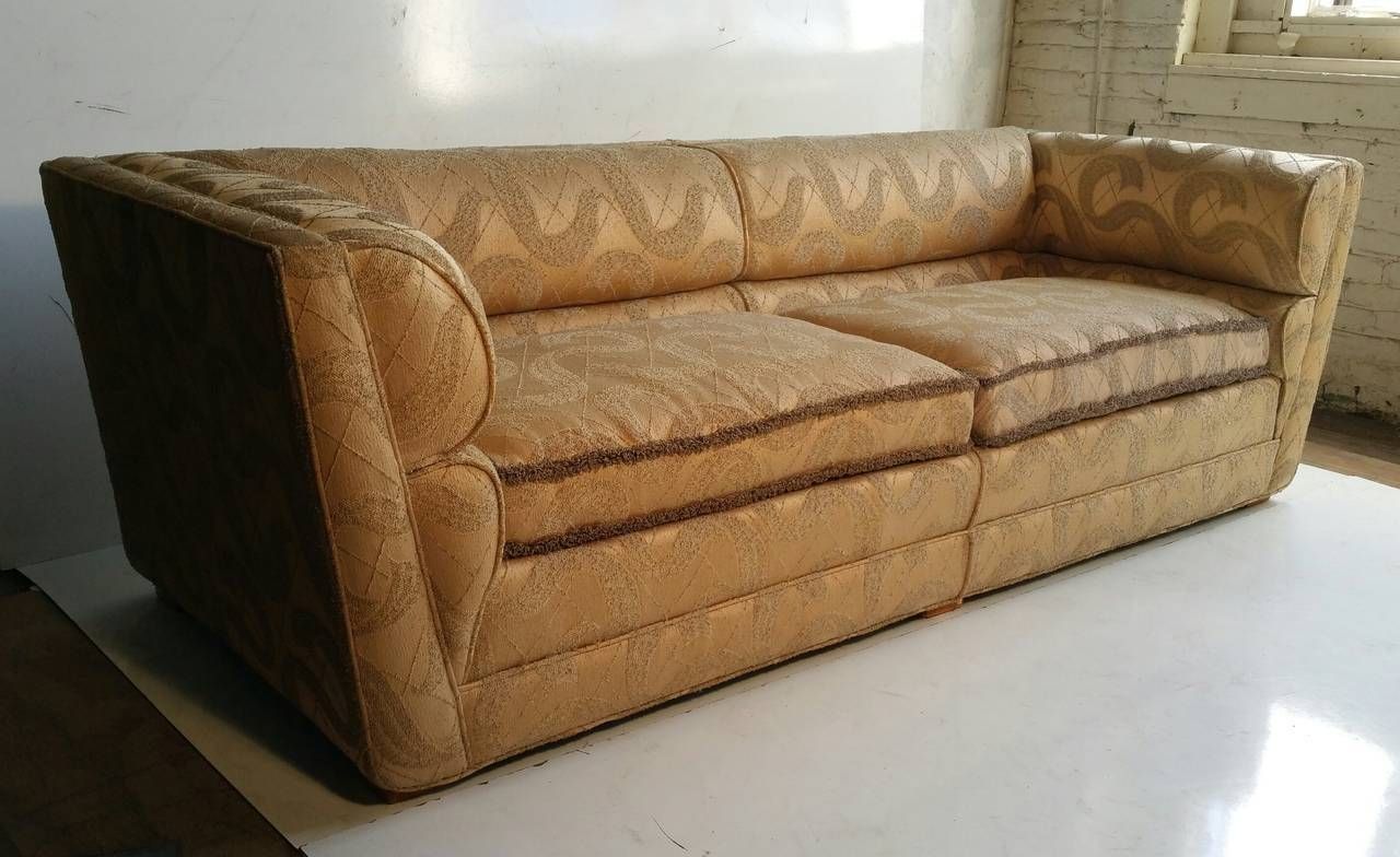 Outstanding Art Deco Sofa Original Sculpted Brocade Fabric For Intended For Brocade Sofas (View 14 of 15)