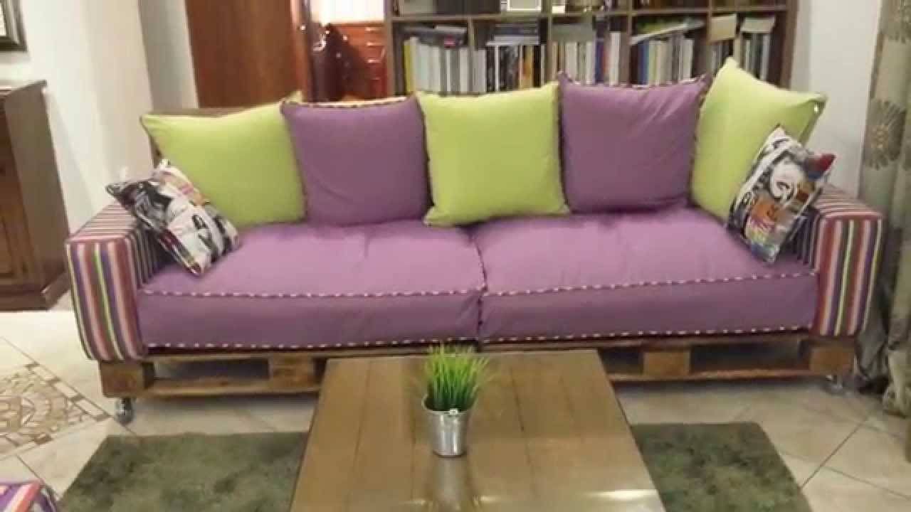 Pallet Sofa – Youtube Pertaining To Pallet Sofas (Photo 13 of 15)