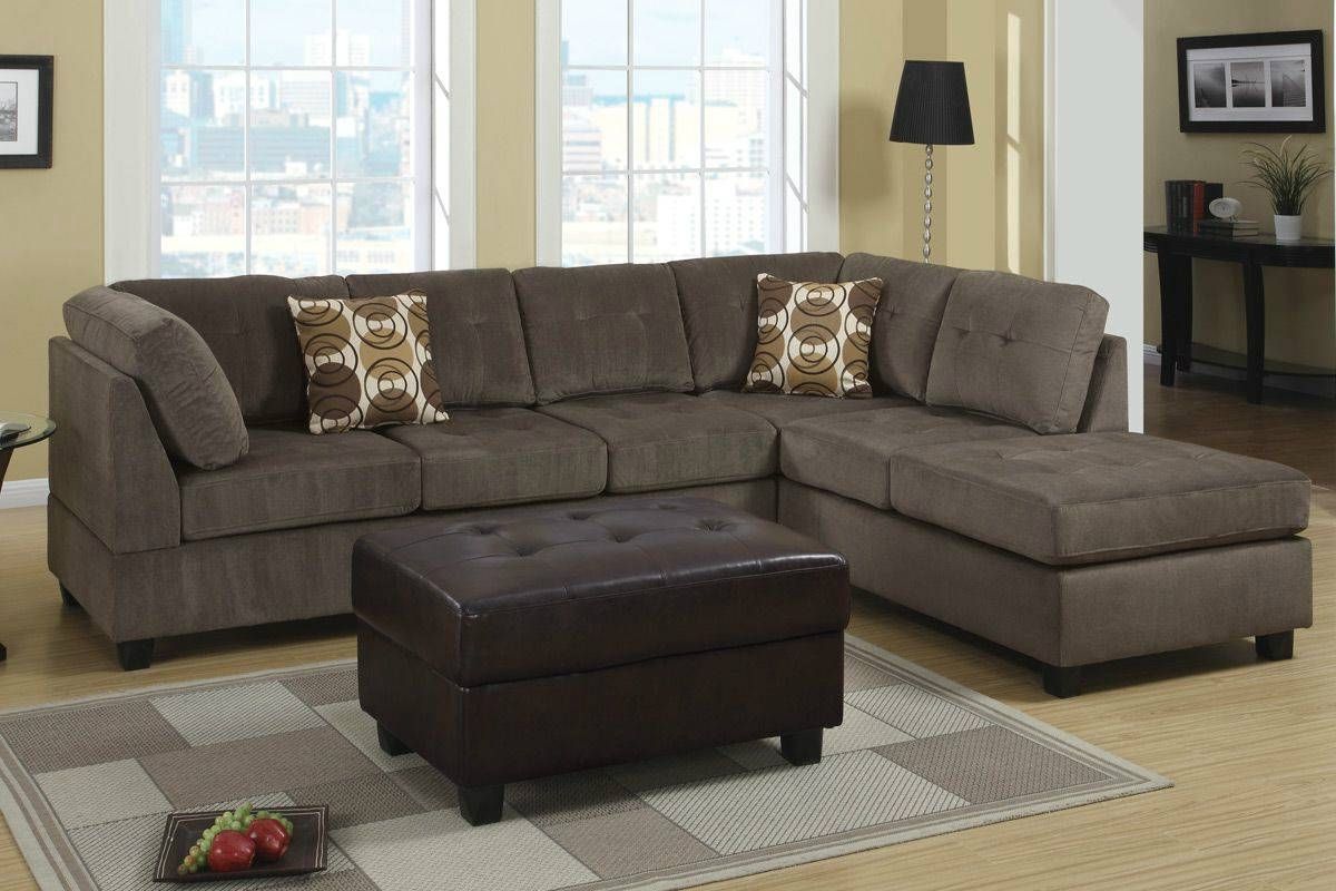 Best 15 Of Microfiber Sectional Sofas   Radford Ash Reversible Microfiber Sectional Sofa Steal A Sofa Regarding Microfiber Sectional Sofas 