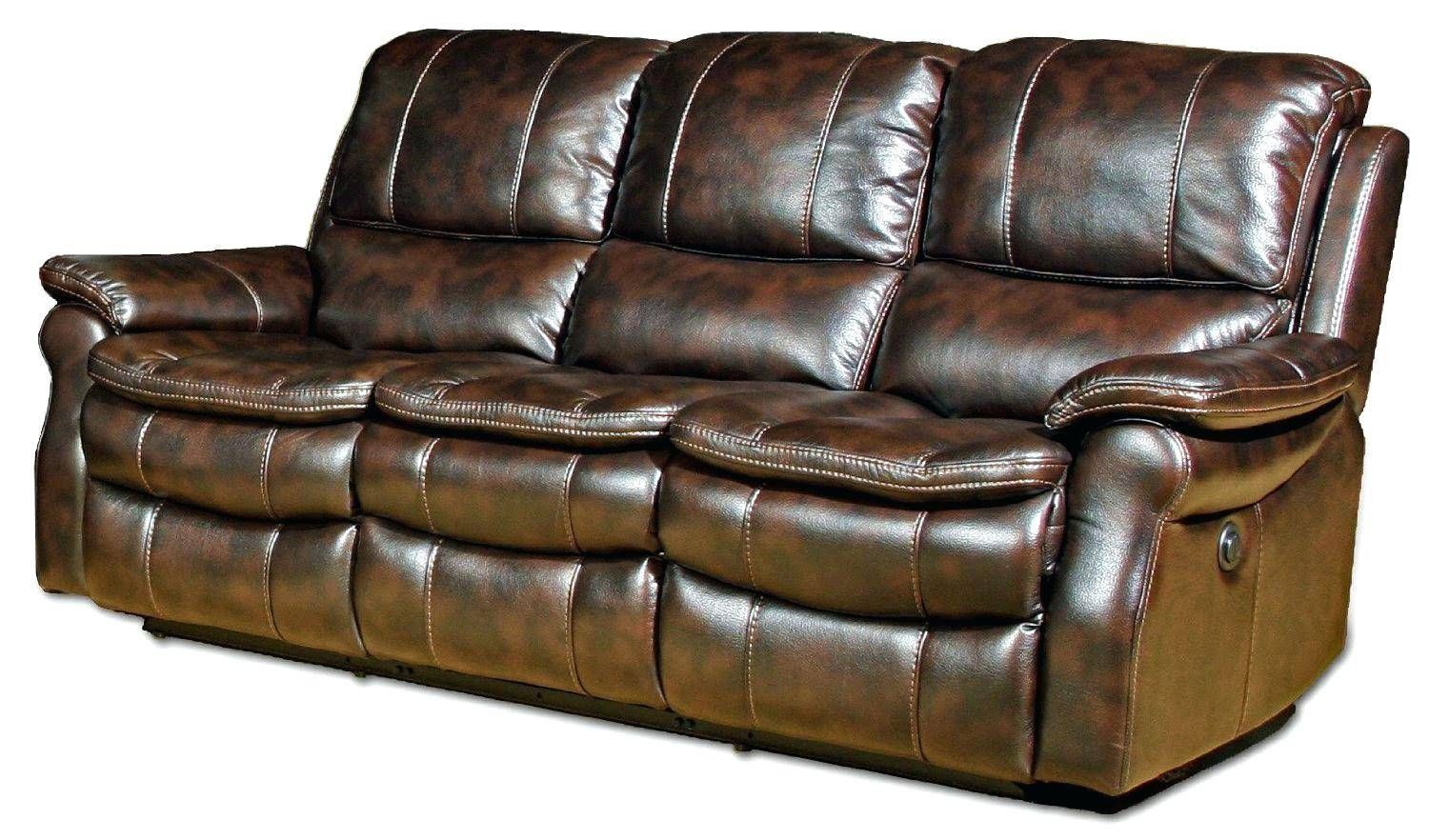 genuine leather sofa with recliners brown